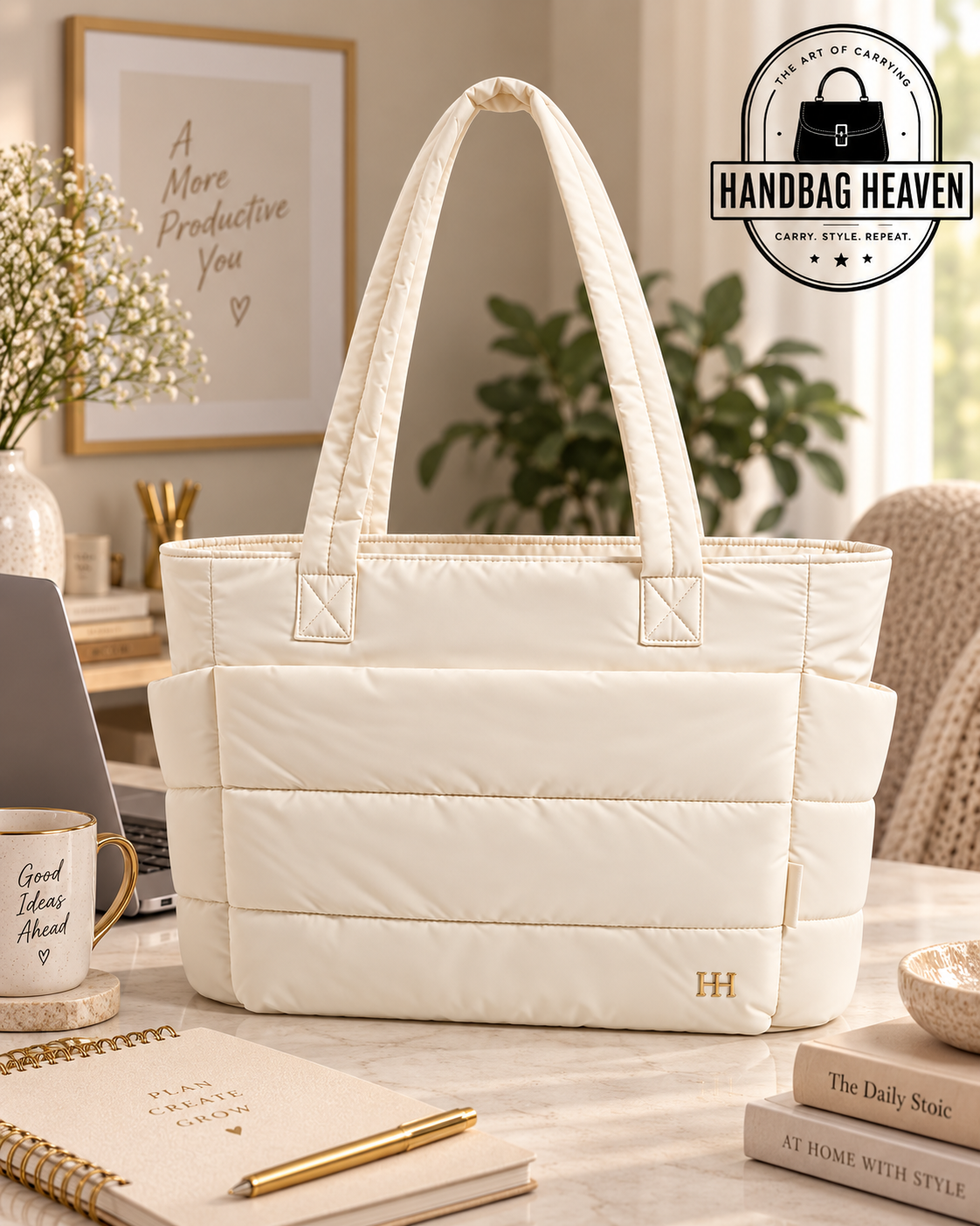 Women’s Lightweight Puffy Work Tote Bag