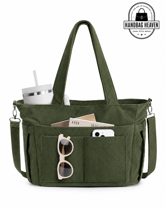 Women’s Corduroy Work Tote Bag