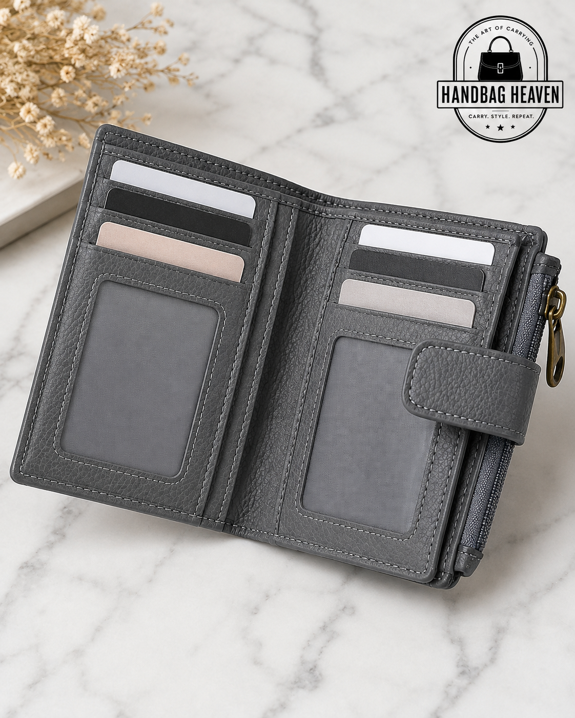 Women’s Compact Leather Bifold Wallet