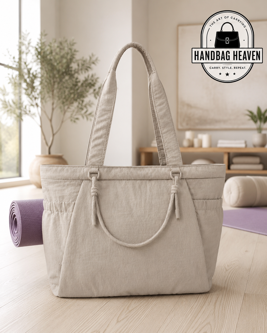 Women’s Yoga Tote Bag with Mat Holder