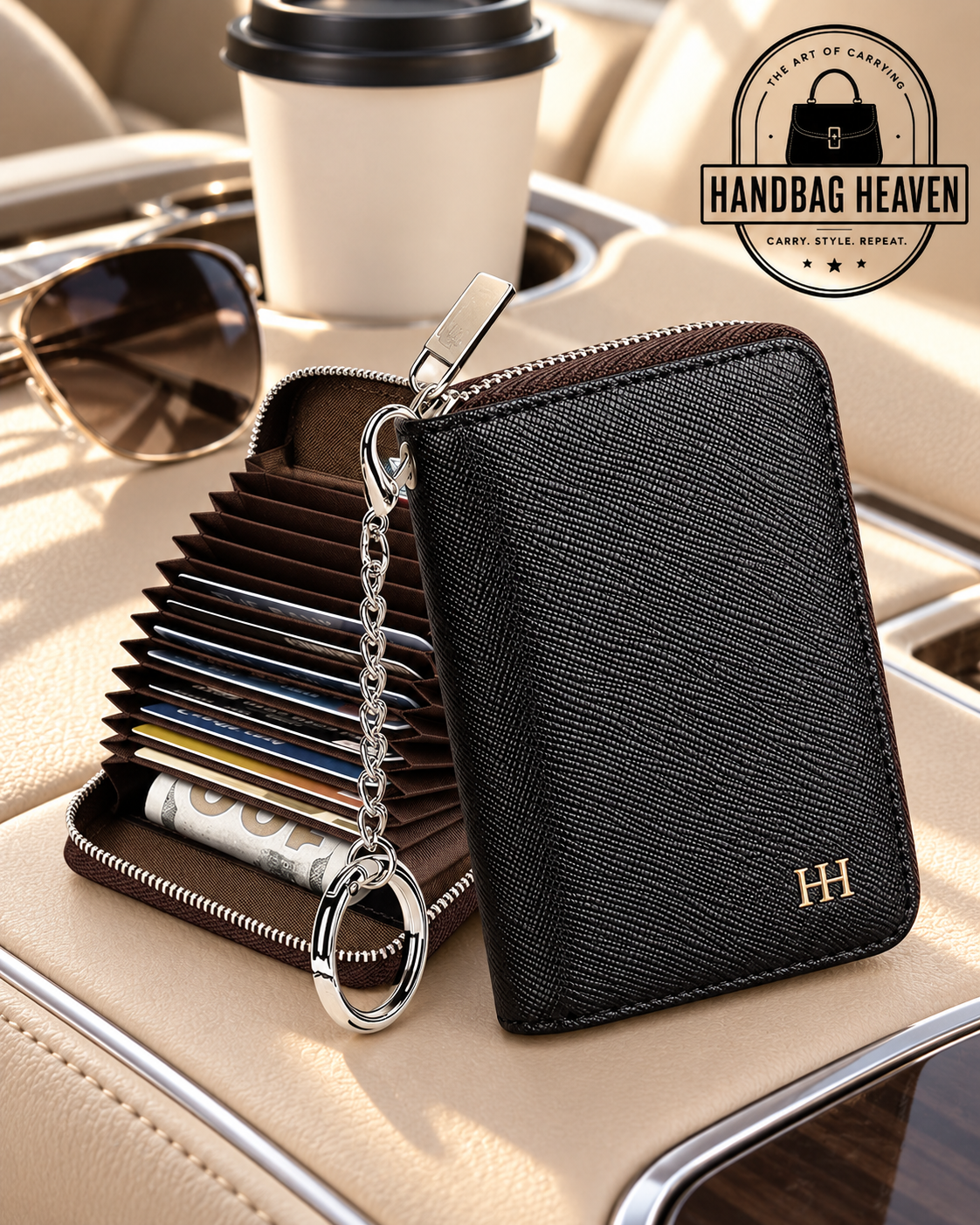 Women’s Compact Zip Card Holder Wallet