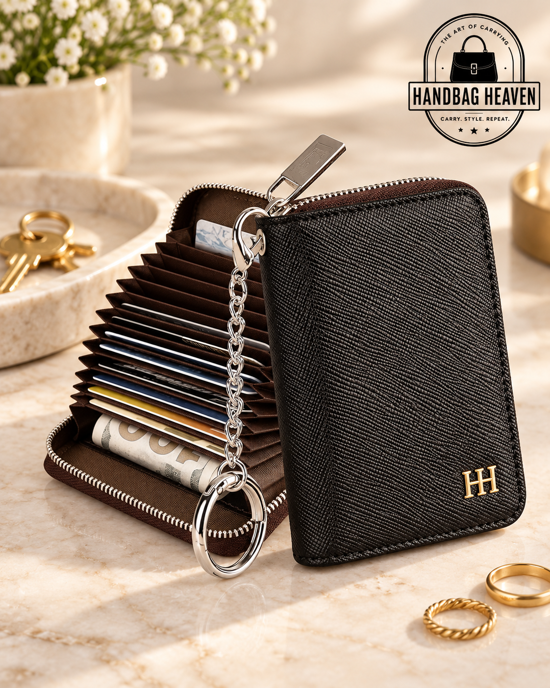 Women’s Compact Zip Card Holder Wallet