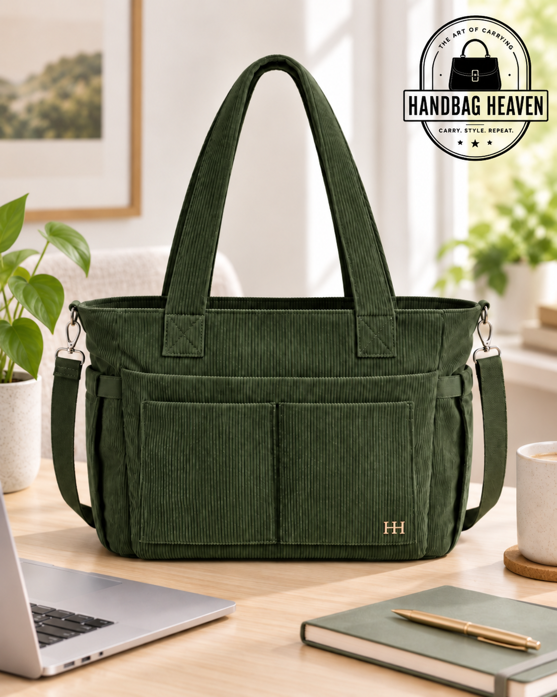 Women’s Corduroy Work Tote Bag