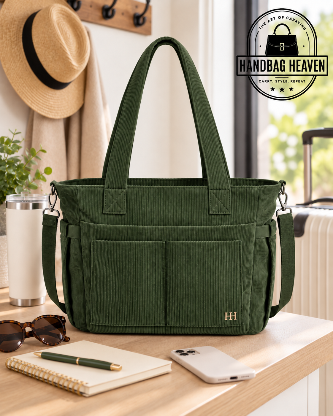 Women’s Corduroy Work Tote Bag
