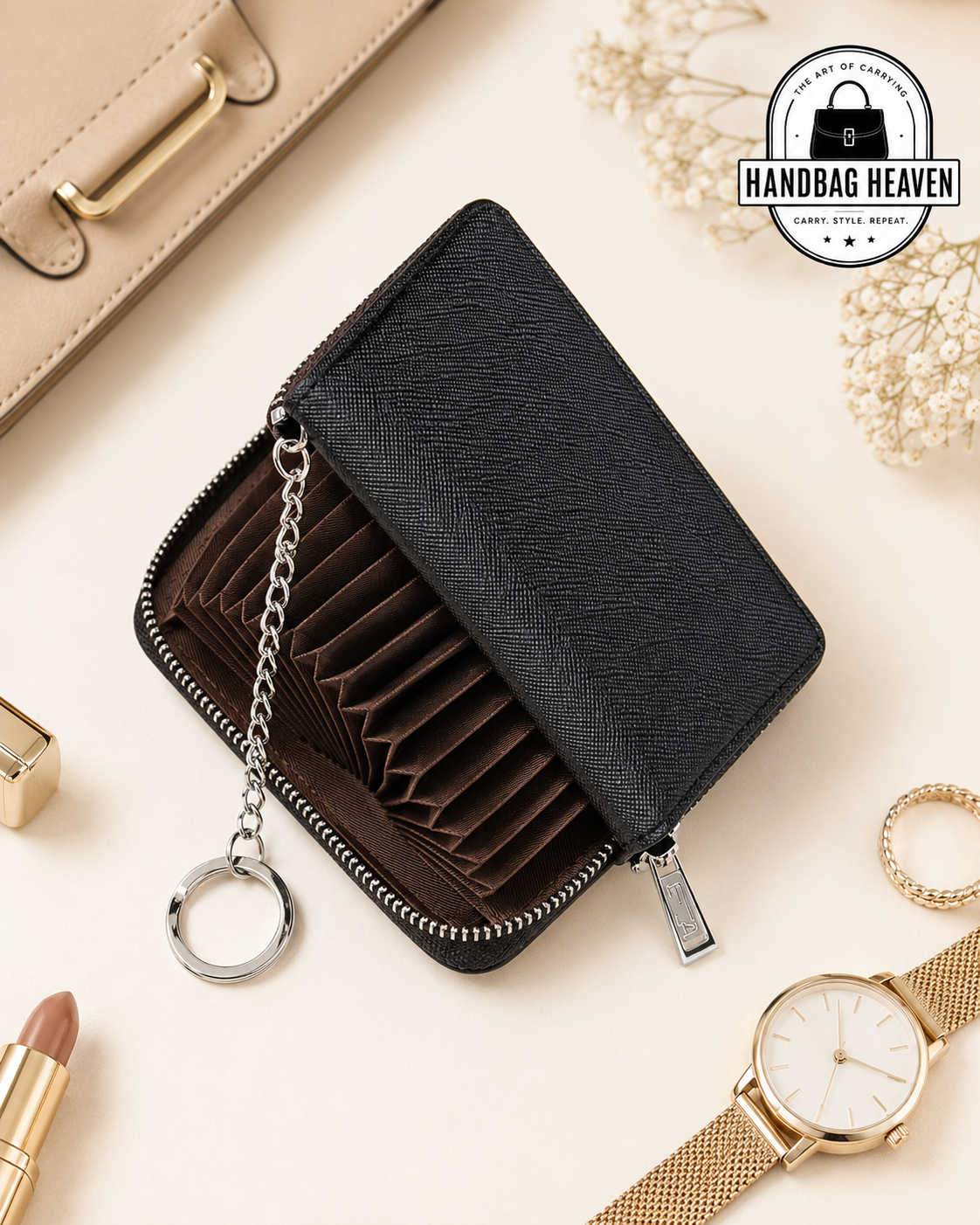 Women’s Compact Zip Card Holder Wallet